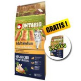 ONTARIO Adult Medium chicken & potatoes 12kg + 2,25kg GRATIS