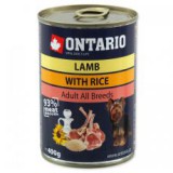 ONTARIO kutyakonzerv, bárány, rizs és olaj - 400g