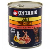 ONTARIO kutyakonzerv, bárány, rizs és olaj - 800g