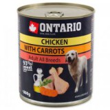 ONTARIO kutyakonzerv, csirke, sárgarépa és olaj - 800g