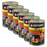 ONTARIO kutyakonzerv, marha, burgonya és olaj - 6x400g