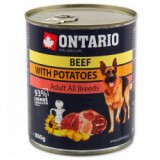 ONTARIO kutyakonzerv, marha, burgonya és olaj - 800g