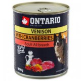 ONTARIO kutyakonzerv, vadas, áfonya és olaj - 800g