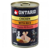 ONTARIO Puppy kutyakonzerv, csirke, rizs és olaj - 400g