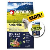 ONTARIO Senior Mini Lamb & Rice 6,5kg + 0,75kg