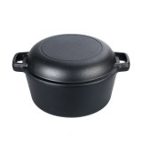 Öntöttvas 2in1 lábas, szeletsütő fedővel 26 cm