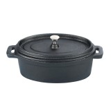 Öntöttvas, mini ovális sütőtál, 4,5 dl - Ingyenes szállítással