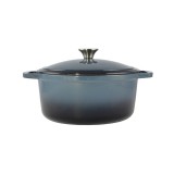 Öntöttvas, zománcozott lábas, 5,2 literes, kék - Ingyenes szállítással