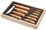 Opinel Tradition Carbon (C) 10db-os zsebkés gyűjtemény, bükk, fa dobozban (O-183102)