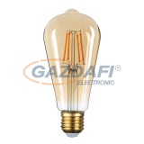 OPTONICA 1322 LED gyertya fényforrás ST64 8W 700LM 2500K E27 220-240V aranyszínű bura - dimmelhető