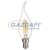 OPTONICA 1415 LED gyertya fényforrás C35 4W 400LM E14 175-265V 2700K - TIP FILAMENT átlátszó bura dimmelhető
