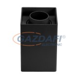 OPTONICA 2008 spot lámpatest szögletes műanyag GU10 fekete IP20 MAX-10W