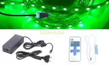 Optonica 4m hosszú 33Wattos, RF távirányítós, mini vezérlős, 12V adapteres zöld LED szalag (240db 5050 SMD LED)
