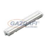 OPTONICA 6738 LED fénycsöves armatúra, üveg bura, egyoldalú bekötés T8 2*120CM 2*18W IP65 4500K
