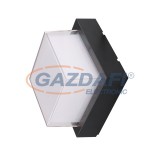 OPTONICA 7534 LED fali lámpa szögletes fekete 15W 3000K 1000LM AC100-240V IP65