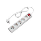 OPTONICA 7612 5-ös elosztó gyermekvédelemmel kapcsolóval 3G1.5mm-3M, 16A, 230V, Max3500W, IP20 - fehér