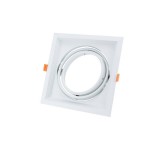 Optonica Beépíthető 1-es keret, kocka, mozgatható, fehér, 180x180x42mm, AR111