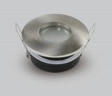 Optonica Beépíthető, kerek spot lámpatest, alumínium, GU10-es foglalattal, fekete, maximum 35W IP65