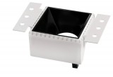 Optonica Beépíthető spot lámpatest, négyzet alakú, fehér házas - fekete belső GU10-es foglalat, MAX 35W, IP20, 128x75x55 mm