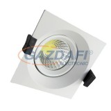OPTONICA CB3207 süllyesztett LED spot lámpa,billenthető 8W 200-240V 640lm 6000K 60° 100x100x70mm IP20 A+ 25000h