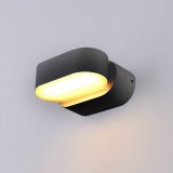 Optonica Fekete fali lámpa,230V, 6W,535LM,3000K - IP54
