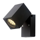 Optonica Fekete fali lámpa, billenthető, alumínium, GU10-es foglalattal, 230V, IP44