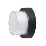 Optonica Fekete fali lámpa2,kerek, 15W, 230V, 1500Lm,IP65,3000K