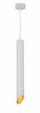 Optonica Függesztett lámpatest GU10-es foglalattal, fehér külső, arany belső,alumínium,ferde vég 6*50cm