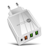 Optonica Gyorstöltő fej, max 36W;3USB port; Power Delivery, fehér