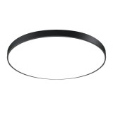 Optonica LED, beltéri dekor, felületre szerelhető lámpa, fekete ház, opál fedlap,30W,2250lm,230V,ø400*80mm - 3000K