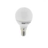 Optonica LED gömb, E14, 6W, 240° fehér fény