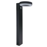 Optonica LED napelemes álló kerti lámpa,fekete ház, beépített PIR szenzor, alumínium, 6W, 600lm; 6000K IP44 - 500mm