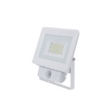 Optonica LED reflektor 30W, SMD fehér, szenzorral, meleg fehér fény - IP66