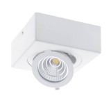 Optonica LED spotlámpa, 12W, COB, falra szerelhető, állítható, négyszögletes, meleg fehér fény
