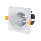 Optonica LED spotlámpa, 15W, COB, négyszögletes, billenthető, semleges fehér fény