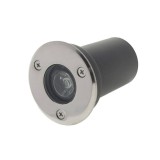 Optonica LED spotlámpa, 1W, 230V, padlóba építhető, kerek, meleg fehér fény