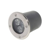 Optonica LED spotlámpa, 3W, 230V, padlóba építhető, kerek, meleg fehér fény