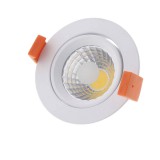 Optonica LED spotlámpa, 8W, COB, kerek, billenthető, meleg fehér fény
