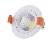 Optonica LED spotlámpa, 8W, COB, kerek, billenthető, semleges fehér fény