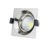 Optonica LED spotlámpa, 8W, COB, négyszögletes, billenthető, fehér fény