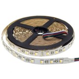 Optonica LED szalag, 24V, 12mm, 16W/m, 600LM/m, nem vízálló, RGB+Meleg fehér fény