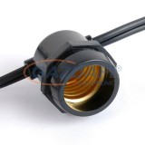 OPTONICA OT5052 kültéri fényfüzér, fix, fekete, fényforrás nélkül 15xE27 IP65 14.4M