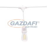 OPTONICA OT5053 kültéri fényfüzér, sorolható, fehér, fényforrás nélkül 15xE27 IP65 14.4M