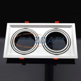 OPTONICA OT5083 fehér, négyzet spot lámpatest, állítható, dupla AR111 330*180*42mm