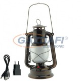 OPTONICA PD9042 LED viharlámpa,akkumlátoros,bronz 5W SMD AC100-240V 250lm 360° 180x285mm IP20 A+ 25000h