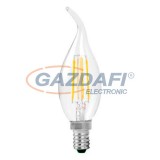 OPTONICA SP1480 LED fényforrás,filament C35 E14 4W 175-265V 320lm 6000K 300° 35x115mm IP20 A+ 25000h