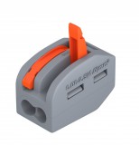 Optonica Szürke gyorscsatlakozó 2-es; 0,08-2,5mm²(18-12AWG) vezetékekhez; MAX 450V/32A