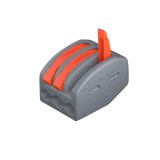 Optonica Szürke gyorscsatlakozó 3-es; 0,08-2,5mm²(18-12AWG) vezetékekhez; MAX 450V/32A