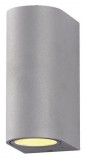 OPTONICA WL7439 fali lámpa alumínium ezüst IP54 2*GU10 AC220-240V
