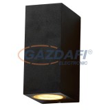 OPTONICA WL7440 fali lámpa alumínium fekete IP54 2*GU10 AC220-240V